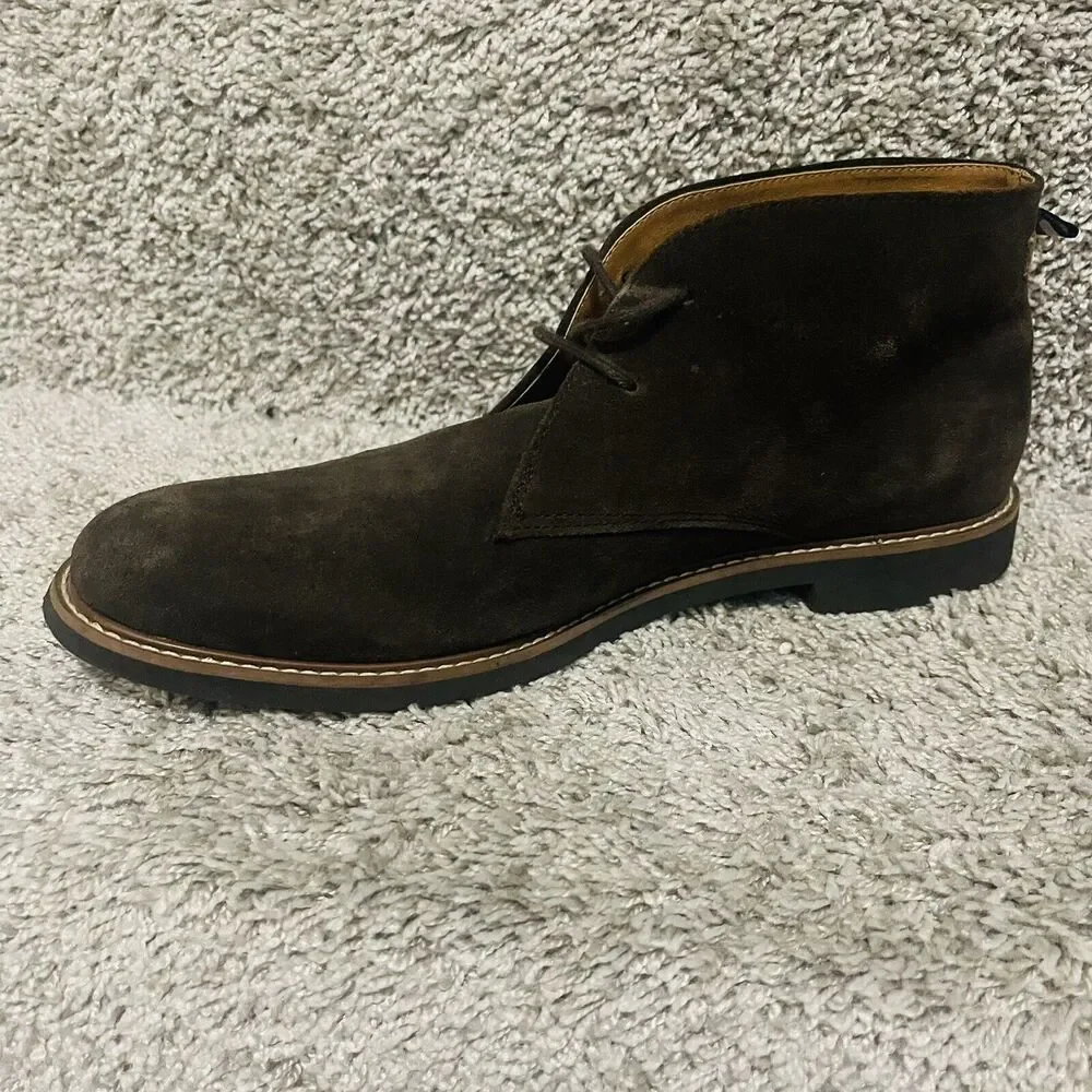 Tommy Hilfiger Gervis Suede Lace-Up Boot Size 11 Brown Olive